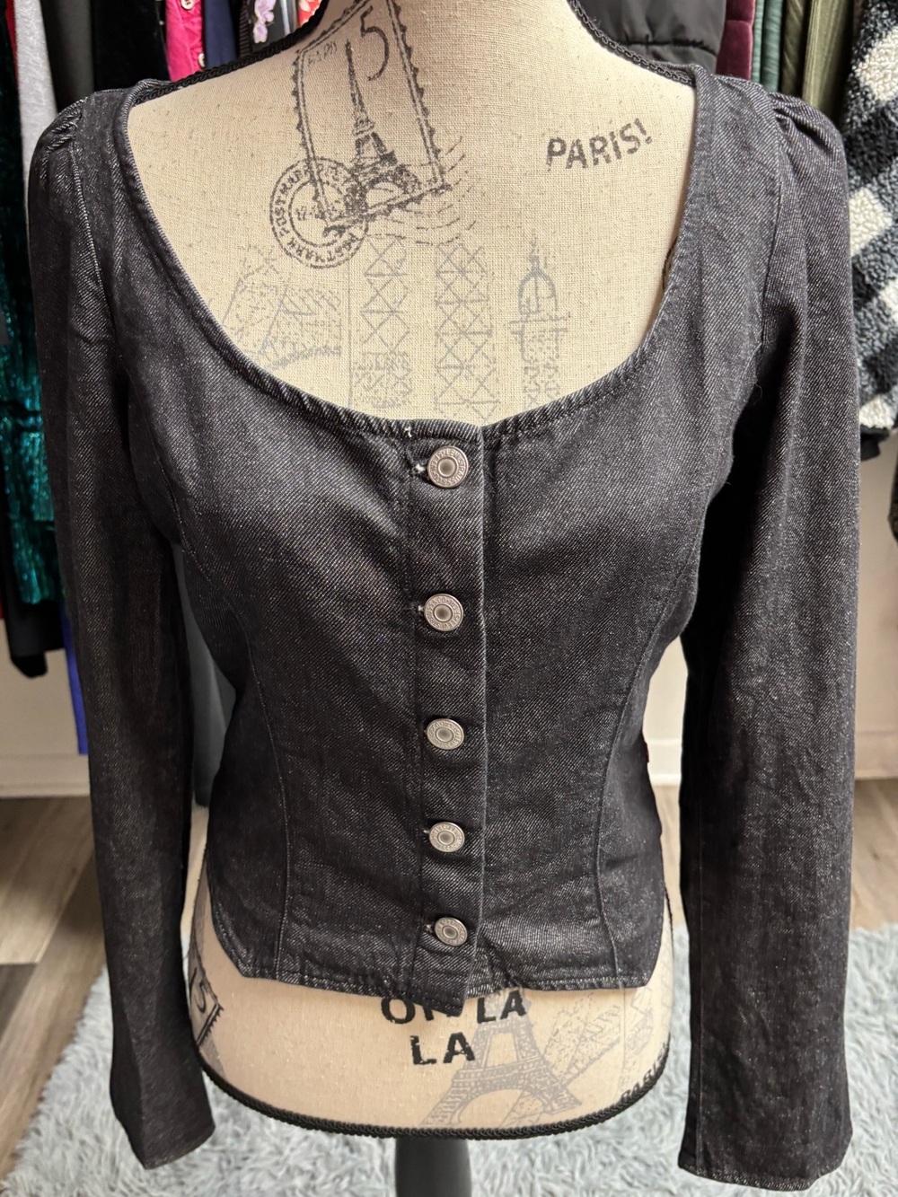 NWT Levi’s “Weston Long-Sleeve Corset Blouse”